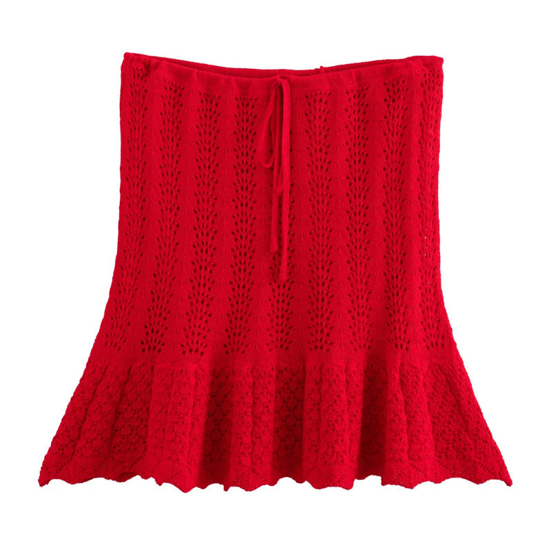 Knit Hollow Out Skirt Sets Skirt Sets