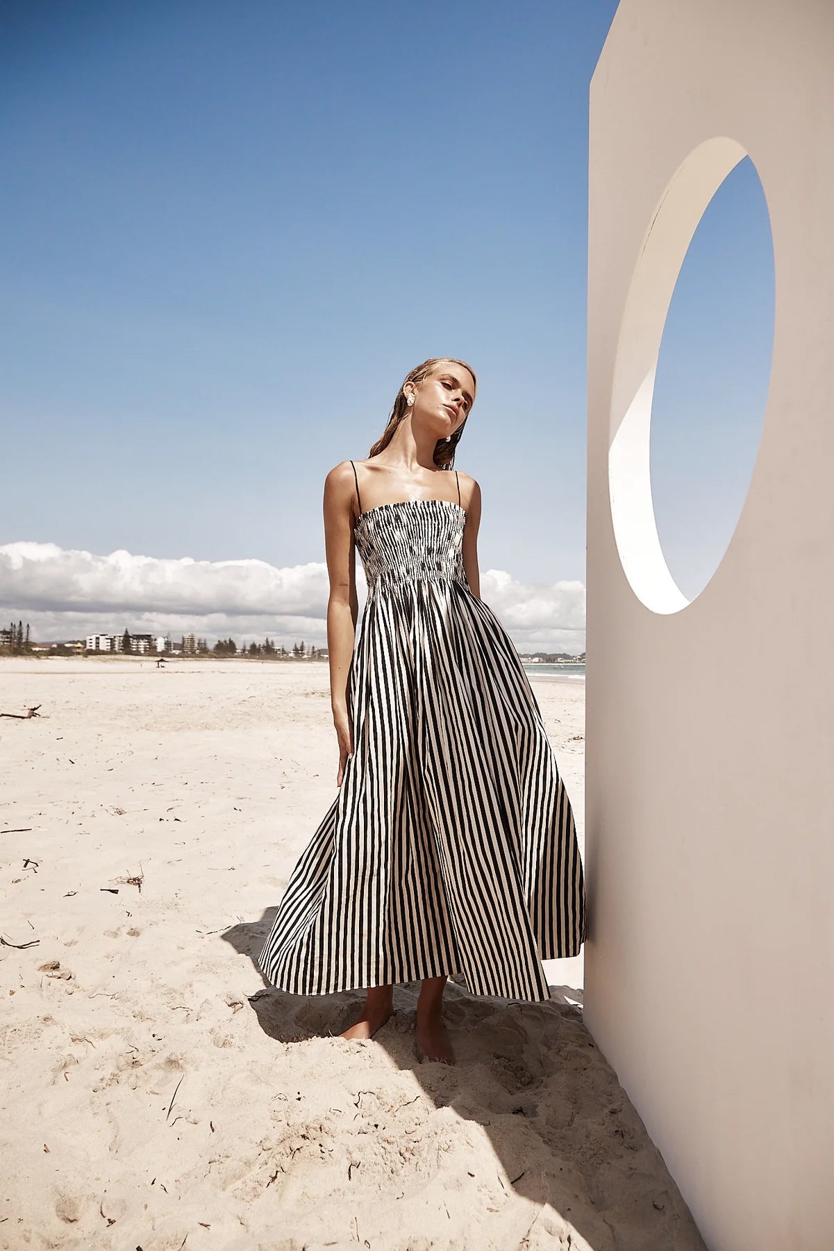 Stripe Midi Dress Holiday