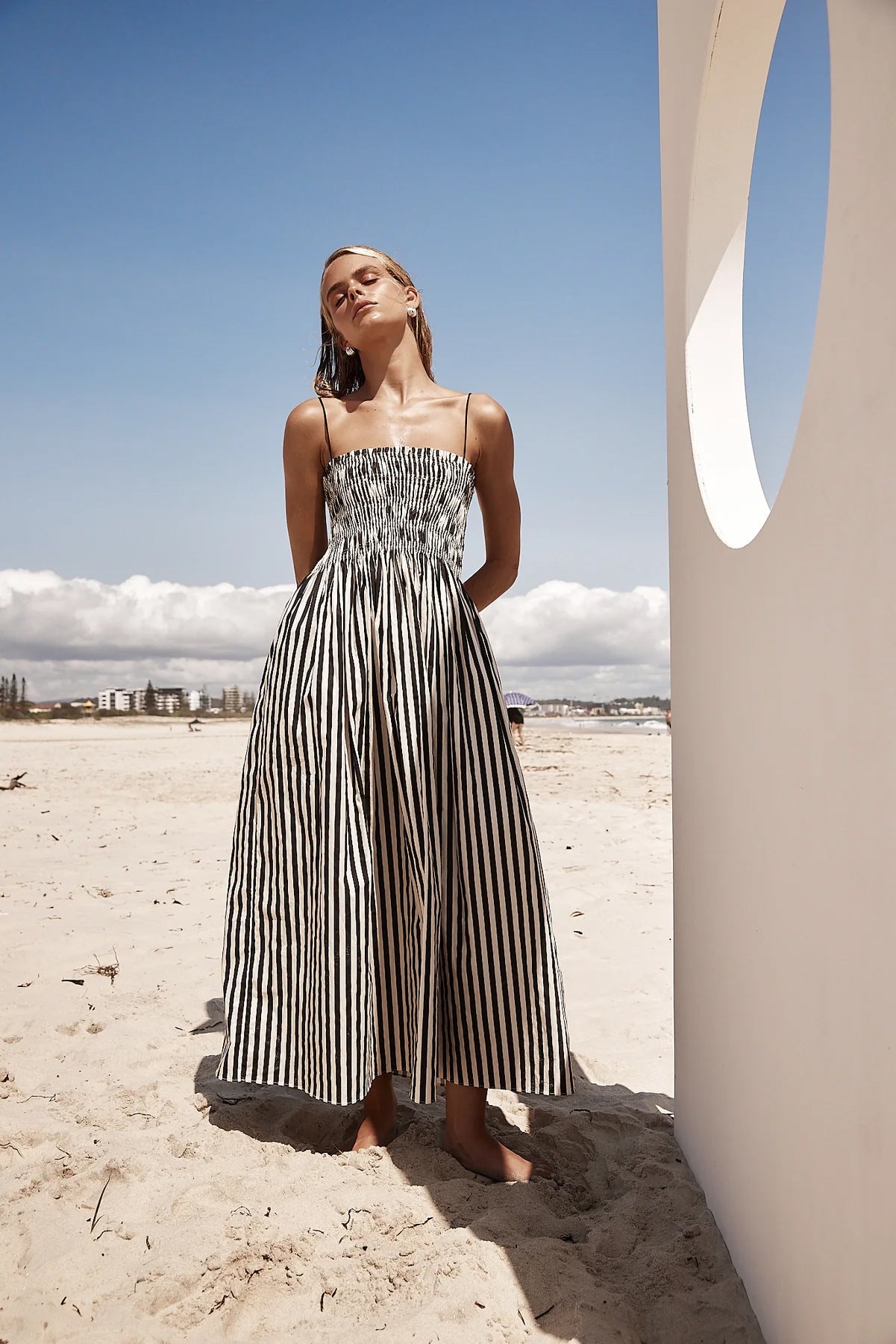 Stripe Midi Dress Holiday