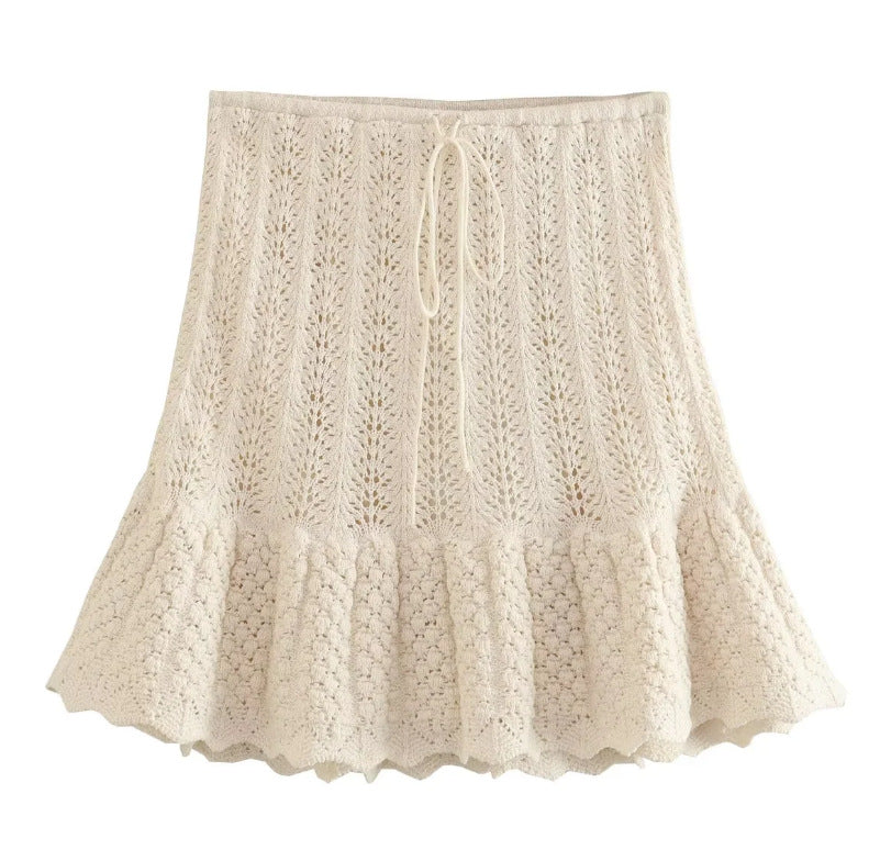 Knit Hollow Out Skirt Sets Skirt Sets