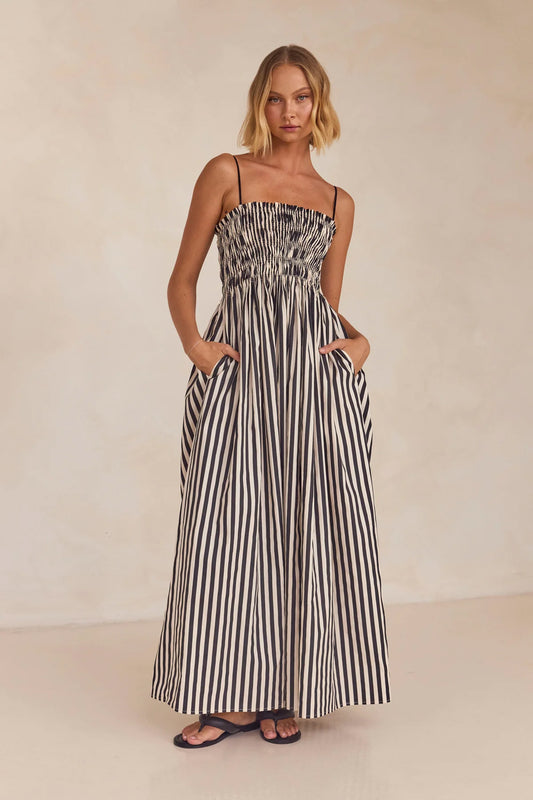 Stripe Midi Dress Holiday